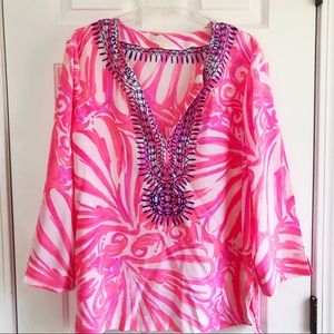 Lilly Pulitzer Bright Pink Tunic Top